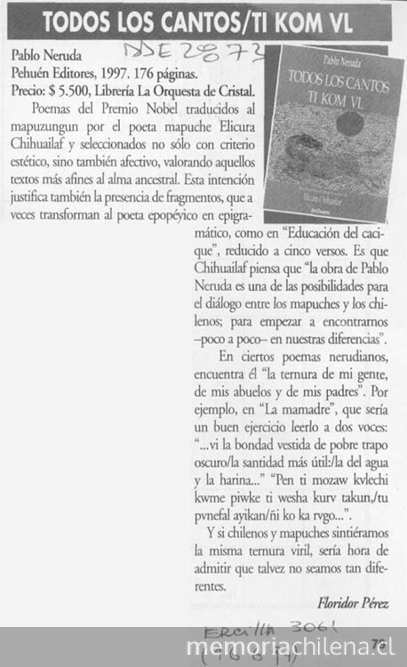 Todos los cantos / Ti kom vl