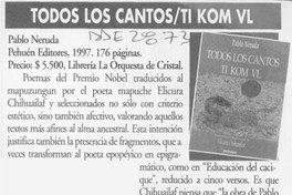 Todos los cantos / Ti kom vl