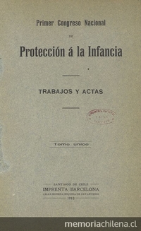 Primer Congreso Nacional de Protección á la Infancia