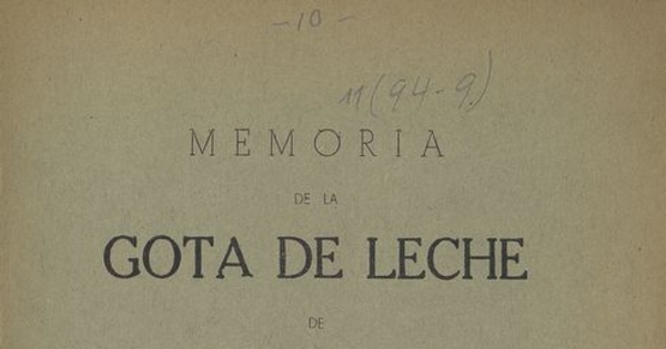 Memoria / Gota de Leche de Rancagua.