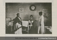 Pie de Foto: Sala del doctor y peso de niños Gota de Leche Viña del Mar