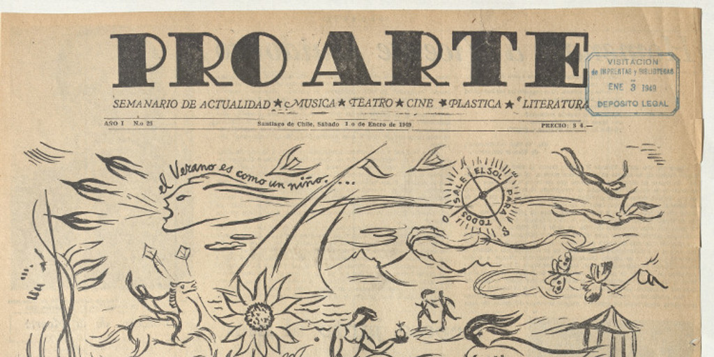 Pro Arte: año 1, números 25-49, 1 de enero a 16 de junio de 1949