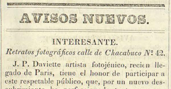 Interesante: retratos fotográficos calle de Chacabuco número 42