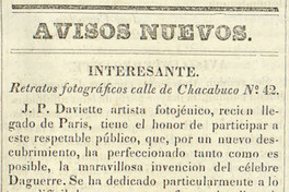 Interesante: retratos fotográficos calle de Chacabuco número 42
