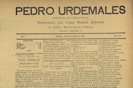 Pedro Urdemales. Santiago, 5 de marzo de 1891