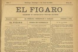 El Fígaro: periódico político-satírico. Santiago, 1º de junio de 1890