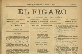 El Fígaro: periódico político-satírico. Santiago, 14 de junio de 1890