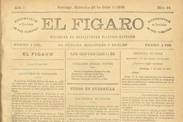 El Fígaro: periódico político-satírico. Santiago, 23 de julio de 1890