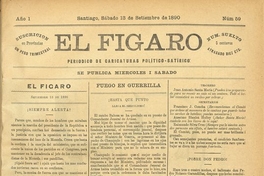 El Fígaro: periódico político-satírico. Santiago, 13 de septiembre de 1890