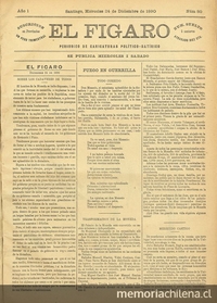 El Fígaro: periódico político-satírico. Santiago, 24 de diciembre de 1890