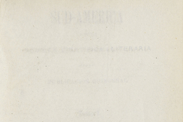 Sud-América. Tomo 1, [1 de mayo de 1873]