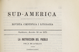 Sud-América. Tomo 1, [10 de agosto de 1873]