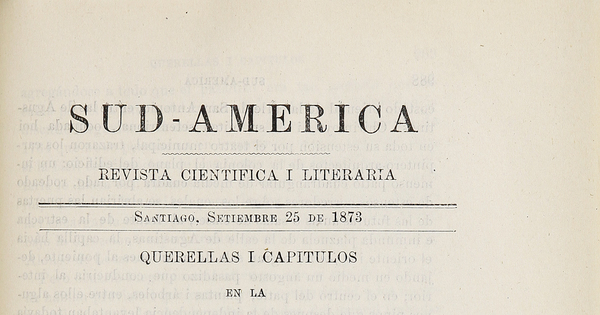 Sud-América. Tomo 1, 25 de septiembre de 1873
