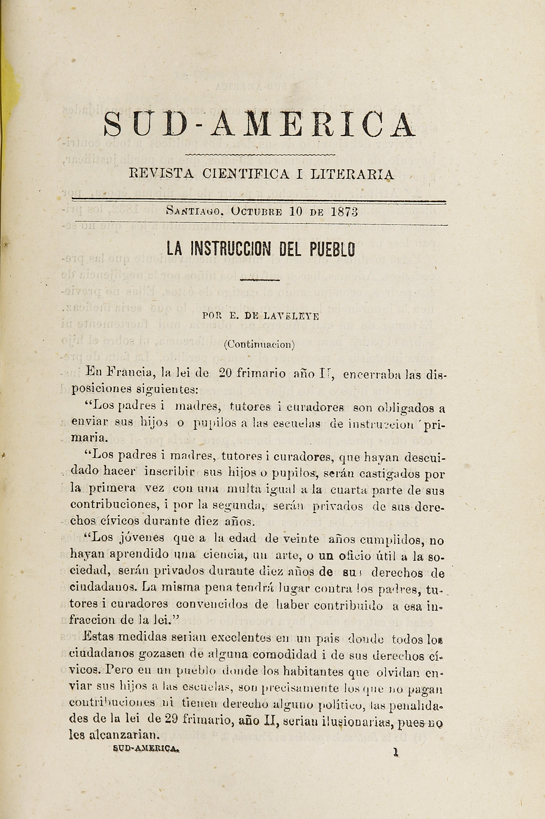 Sud-América. Tomo 2, 10 de octubre de 1873