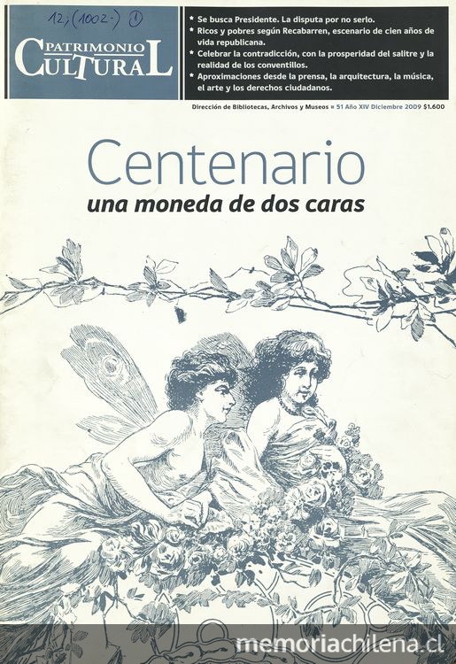 Patrimonio  Cultural. Santiago: DIBAM, 1995 - 2009, (51), trimestral, diciembre 2009
