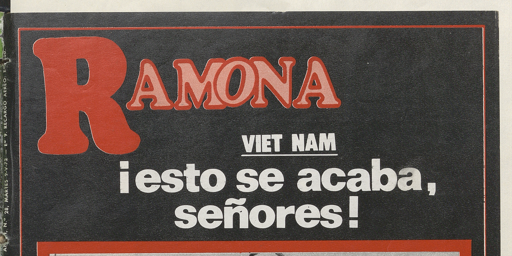 Ramona. Año 1, número 28, 9 de junio de 1972