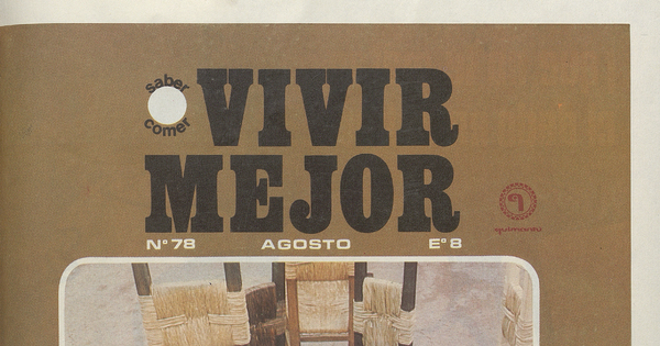 Saber comer ... y vivir mejor. Número 78, agosto 1971