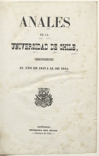 Memoria sobre la ortografía americana leída a la Facultad de Umanidades el día 17 de octubre de 1843 por el licenciado Domingo F. Sarmiento, Miembro de la Universidad de Chile, Director de la Escuela Normal, Del Liceo, etc.