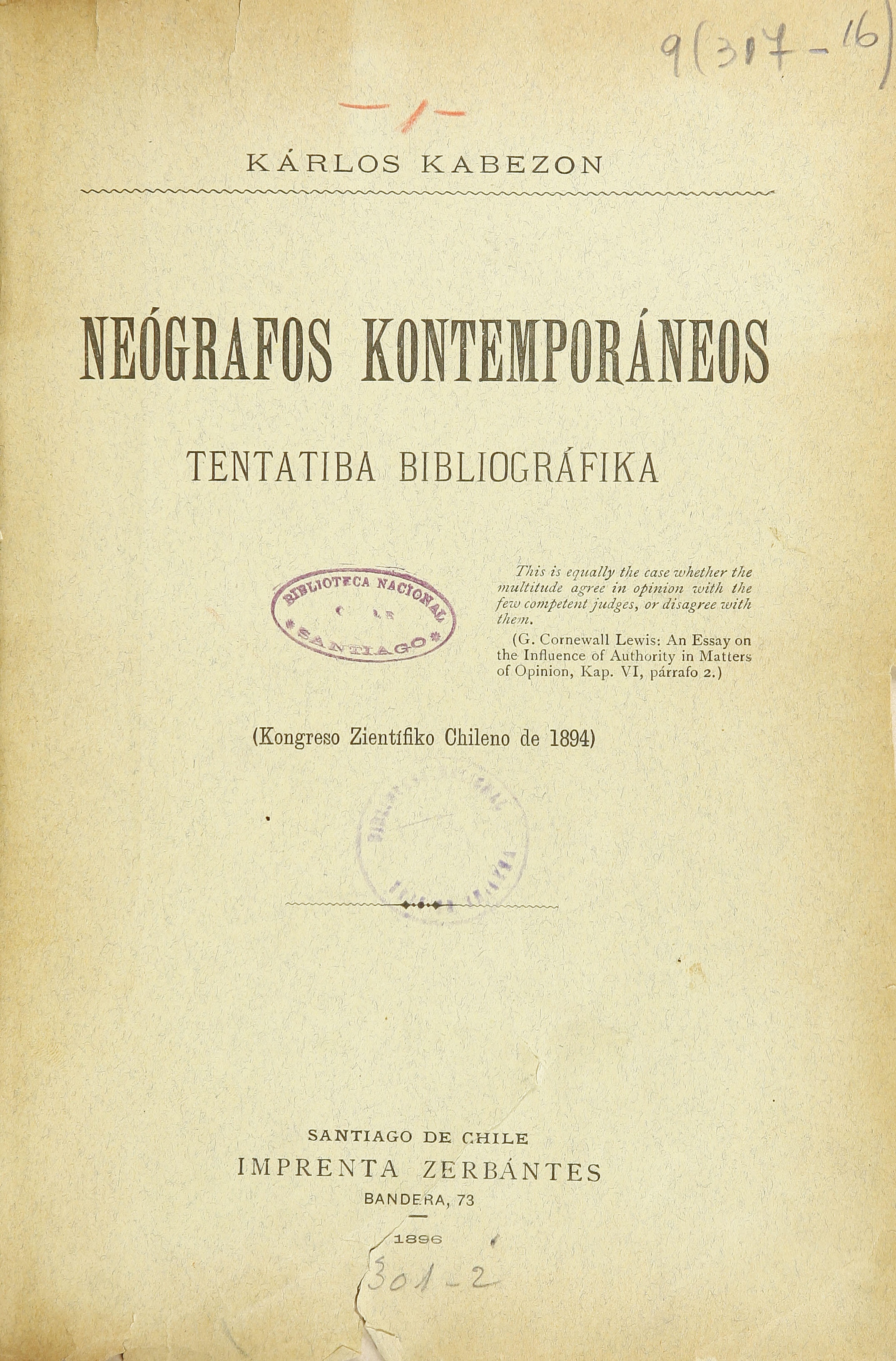 Neógrafos kontemporáneos: tentatiba bibliográfika
