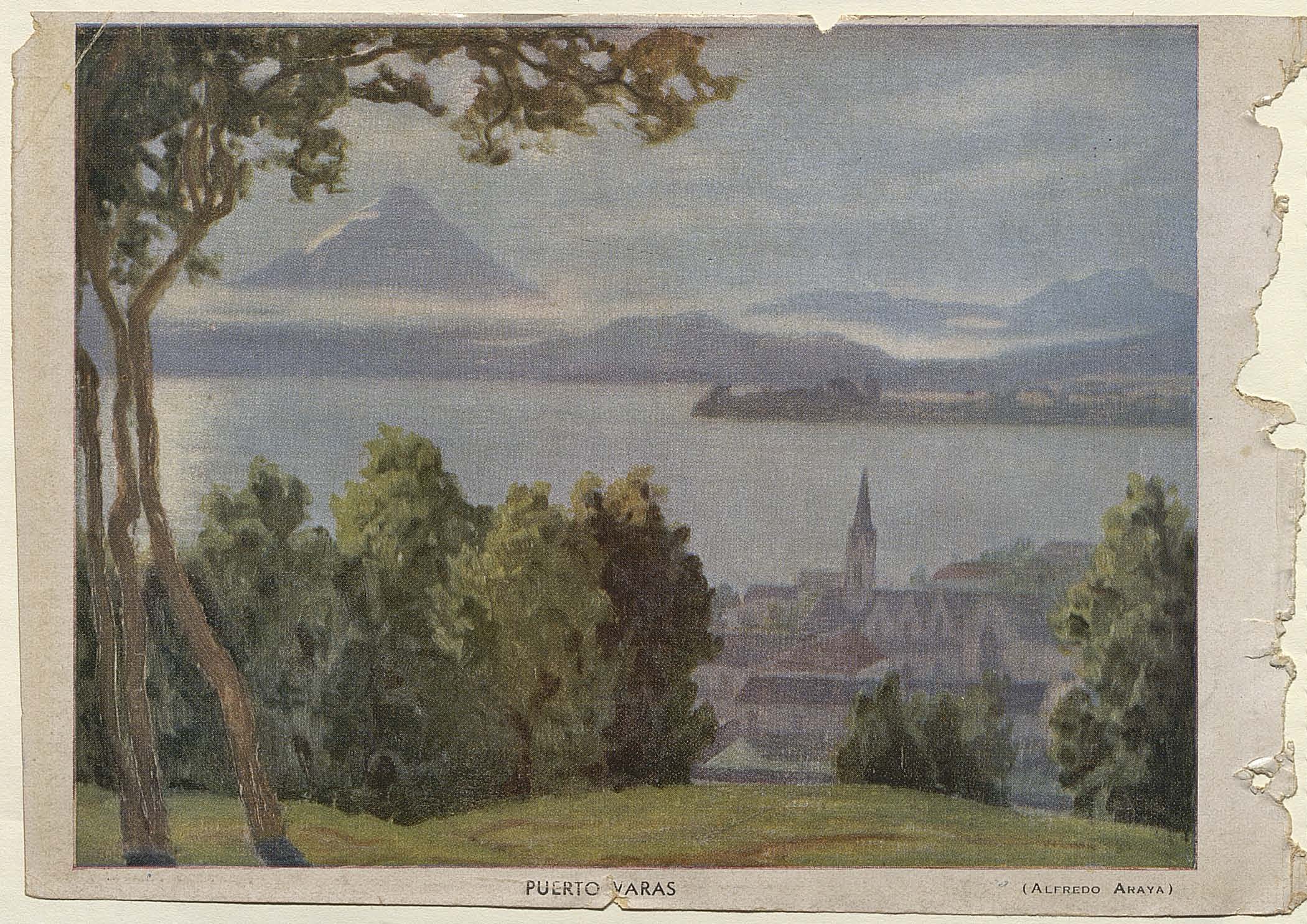 Ilustración de Puerto Varas, por Alfredo Araya