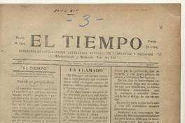 El Tiempo, número 1, 28 de mayo de 1927