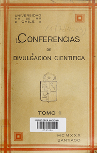 Conferencias de divulgación científica. Tomo 1