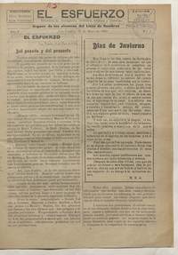 El Esfuerzo, número 1, 31 de mayo de 1930