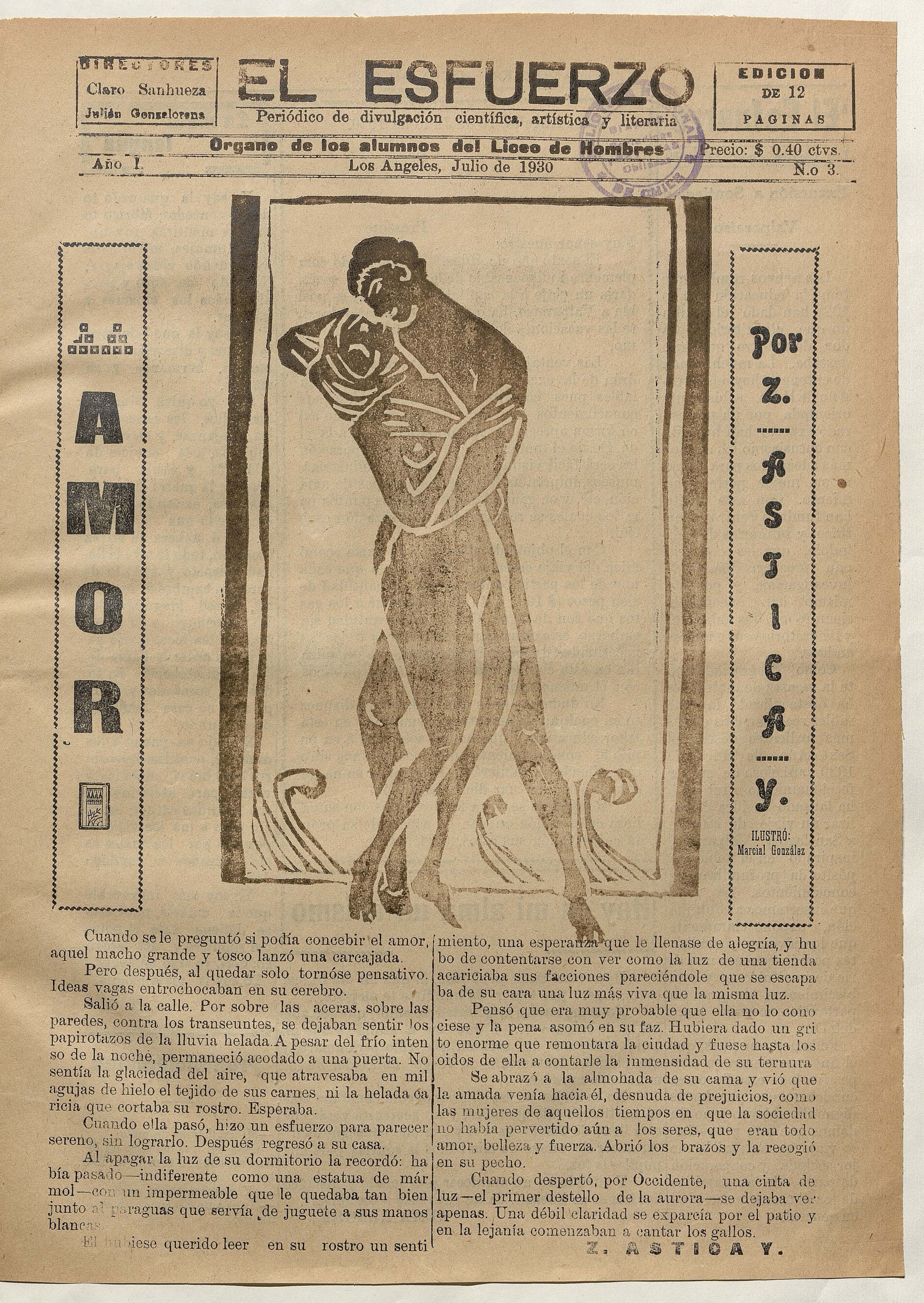 El Esfuerzo, número 3, julio de 1930