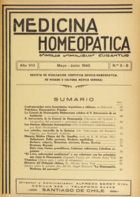 Medicina homeopática, números 5-6, mayo-junio de 1945
