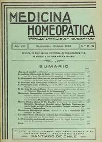 Medicina homeopática, números 9-10, septiembre-octubre de 1945