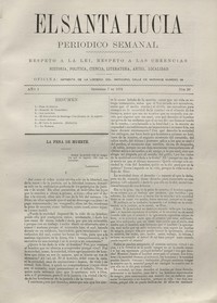 El Santa Lucía. Año I, número 26, 7 de septiembre de 1874