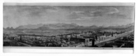 Vista panorámica de Santiago. Desde la Iglesia de La Merced al cerro Santa  Lucía