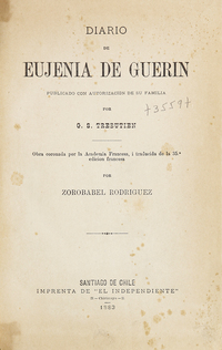 Diario de Eujenia de Guerin: publicado con autorización de su familia