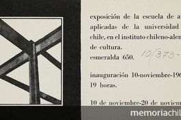 [Exposición en el Instituto Chileno-Alemán de Cultura : inauguración 10 noviembre 1964]