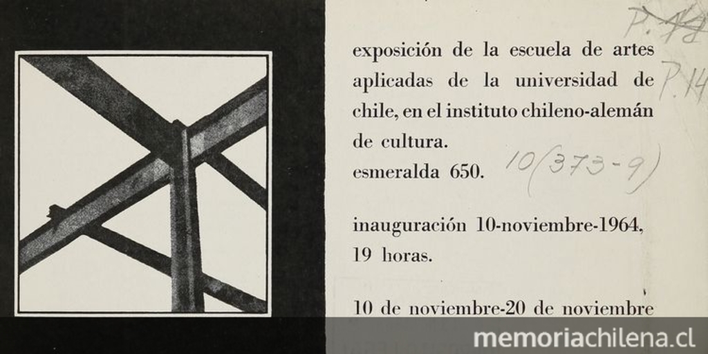 [Exposición en el Instituto Chileno-Alemán de Cultura : inauguración 10 noviembre 1964]