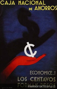Camilo Mori. 1935. Caja Nacional de Ahorros. Litografía