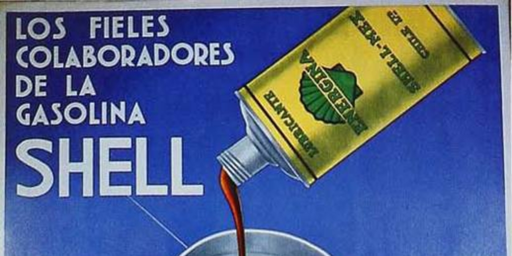 Camilo Mori. 1937. Lubricantes energía shell. Litografía