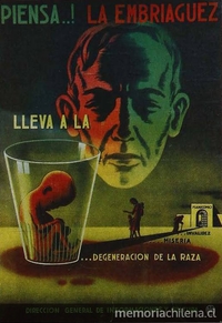 Piensa! la embriaguez lleva a la degeneración de la raza, 1945