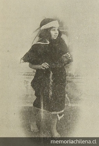 Fotograma de La agonía de Arauco, película de Gabriela Bussenius, de 1917.