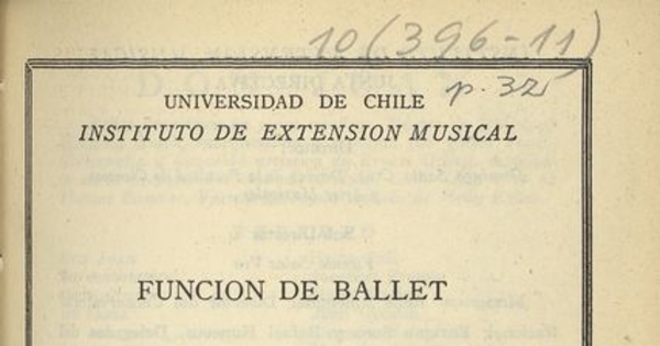 Función de ballet. Don Juan y Petruschka : Teatro Municipal miércoles 17 de Junio de 1953 [programa] / Universidad de Chile, Instituto de Extensión Musical