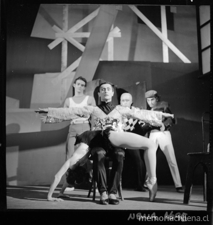 Escena del ballet "El mandarín milagroso", 1961