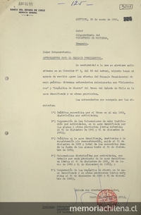 "Antecedentes para el Mensaje Presidencial" [Manuscrito], 1963