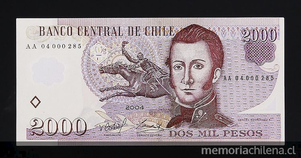 Pie de foto: Billete de 2.000 pesos Banco Central, 2004