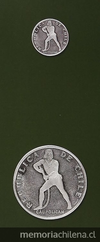 Pie de foto: Moneda de 2 escudos Banco Central, 1971