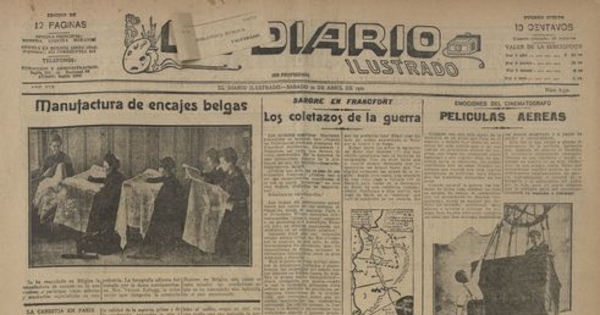 El Diario ilustrado. Santiago. N° 6550. (10 de abril de 1920). p.1 y p.3.