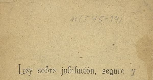 Ley sobre jubilación, seguro y montepío de periodista: Estudio que presenta a la Asociación de Periodistas