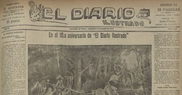 El Diario Ilustrado. Santiago. N° 3616. (31 de marzo de 1912).