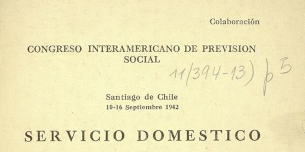 Servicio doméstico: breve reseña histórica de su evolución económica social en Chile.