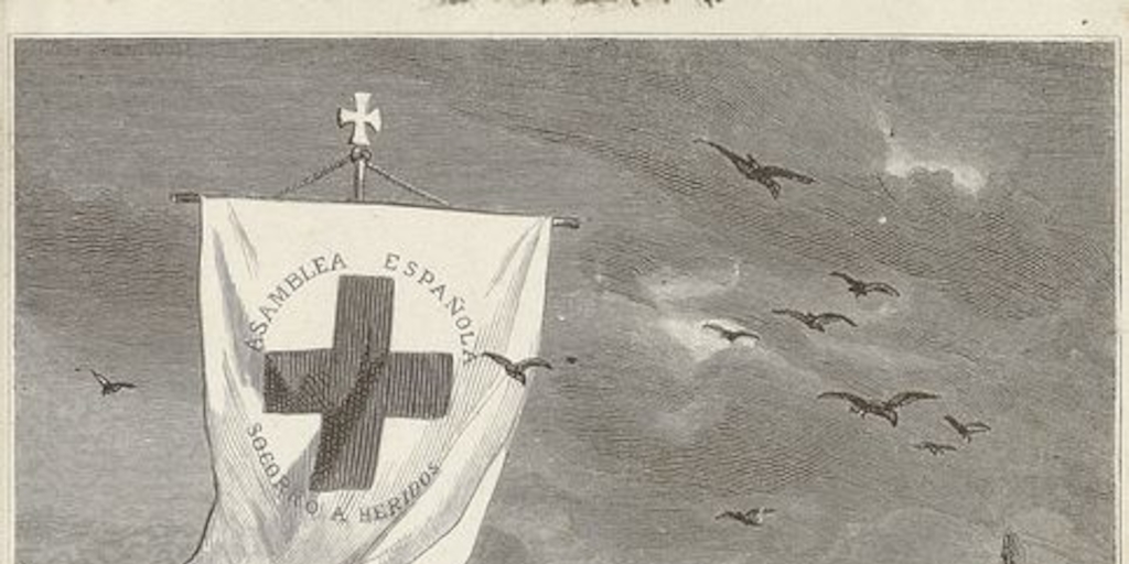 Pie de Foto: "La caridad en la Guerra", grabado europeo del siglo XIX