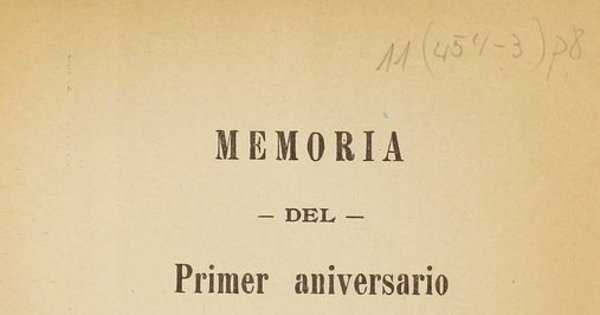 Memoria del primer aniversario